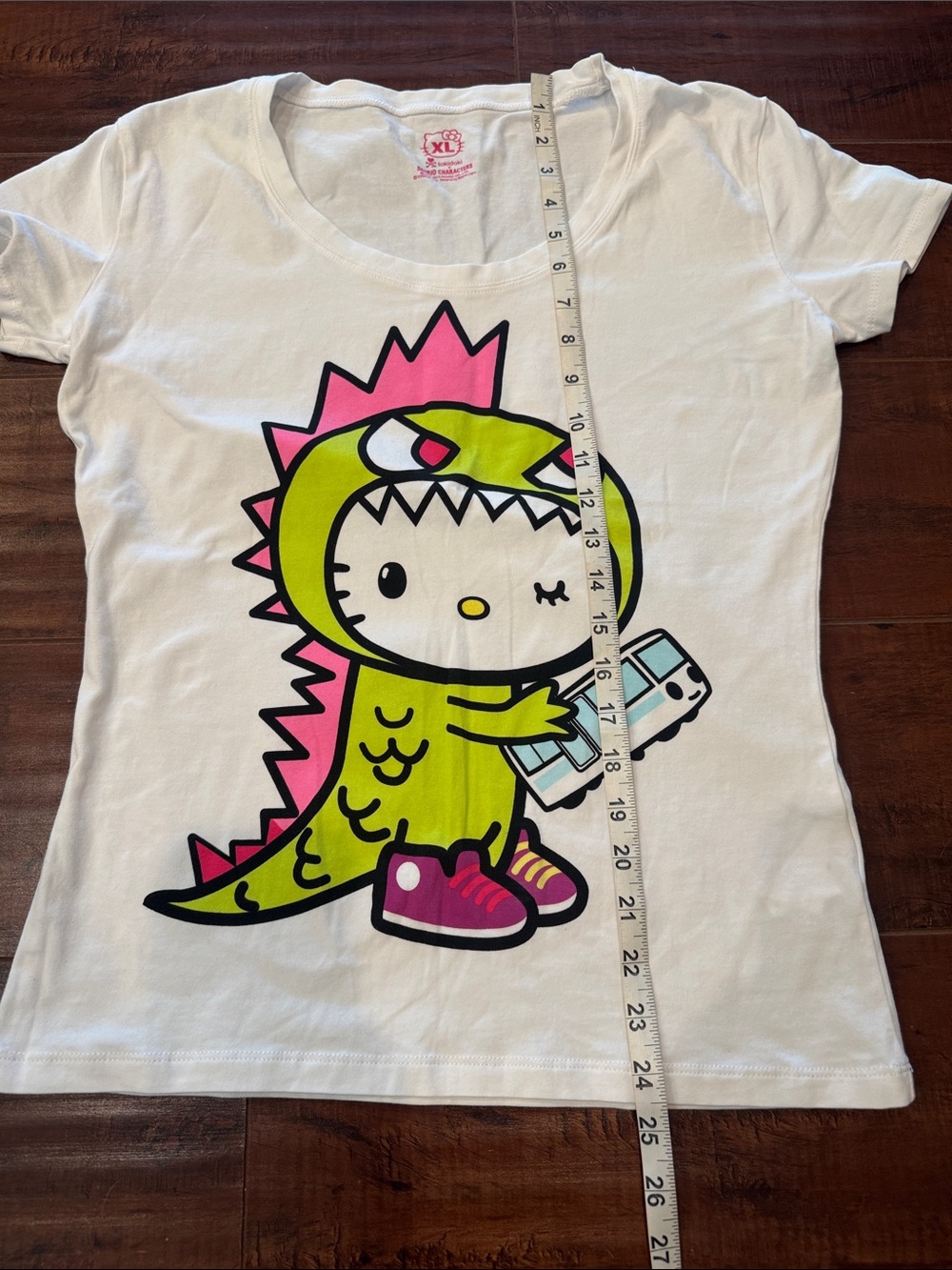 Tokidoki Hello Kitty Kaiju (Godzilla) Tee, Rare, Size XL, Like New! - Picture 3 of 8